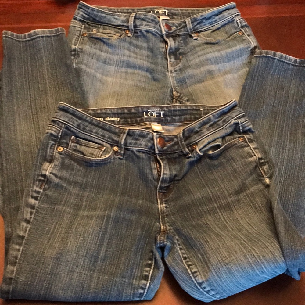 2 pair of Loft Modern Skinny Jeans size 4